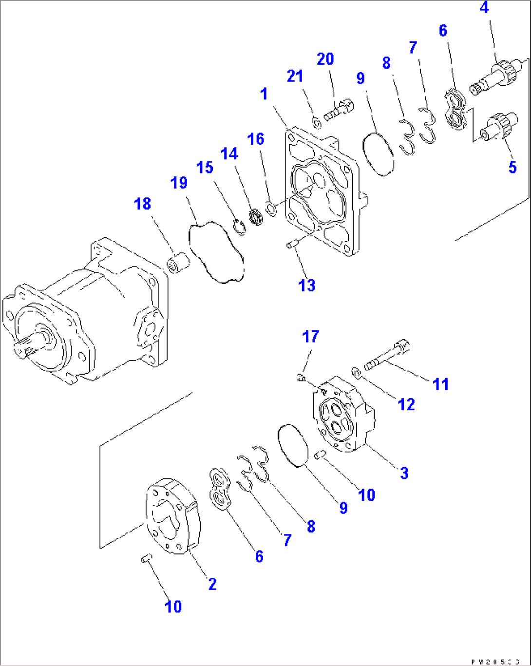 HYDRAULIC GEAR PUMP (SAR80¤18) (2/2)