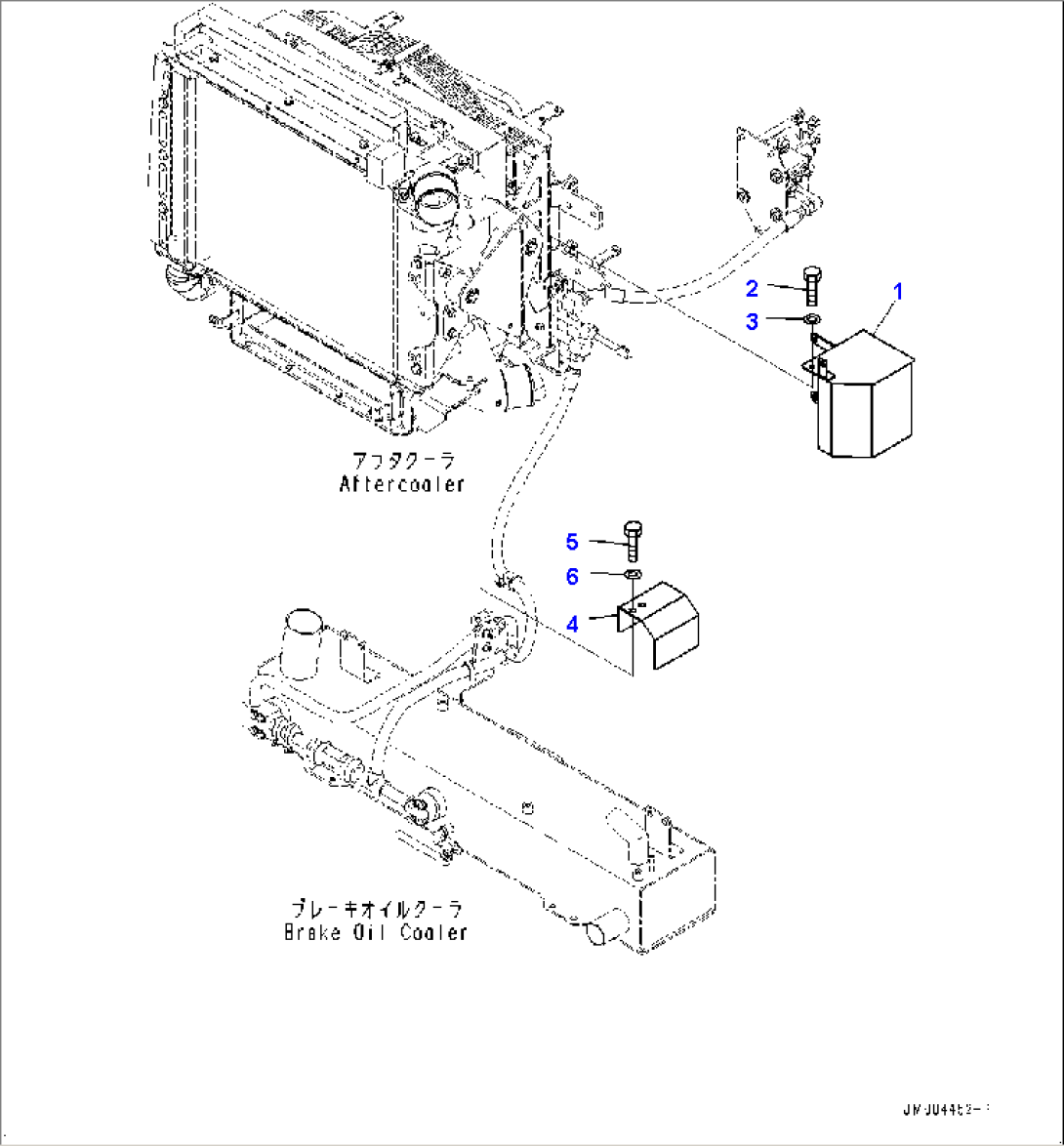 Front Steering and Hoist Hydraulic Piping, Cover (#5129-)