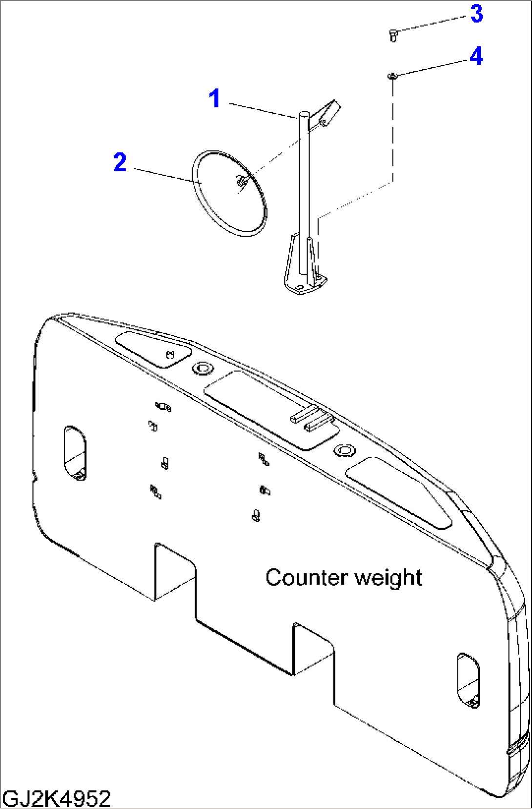 COUNTER WEIGHT MIRROR