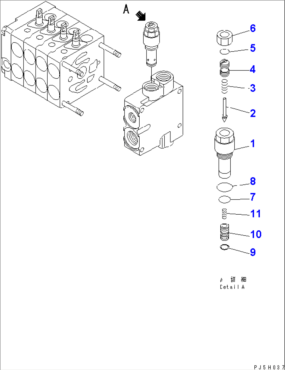 CONTROL VALVE (4-SPOOL) (3/3) (L.H.)(#4701-..)