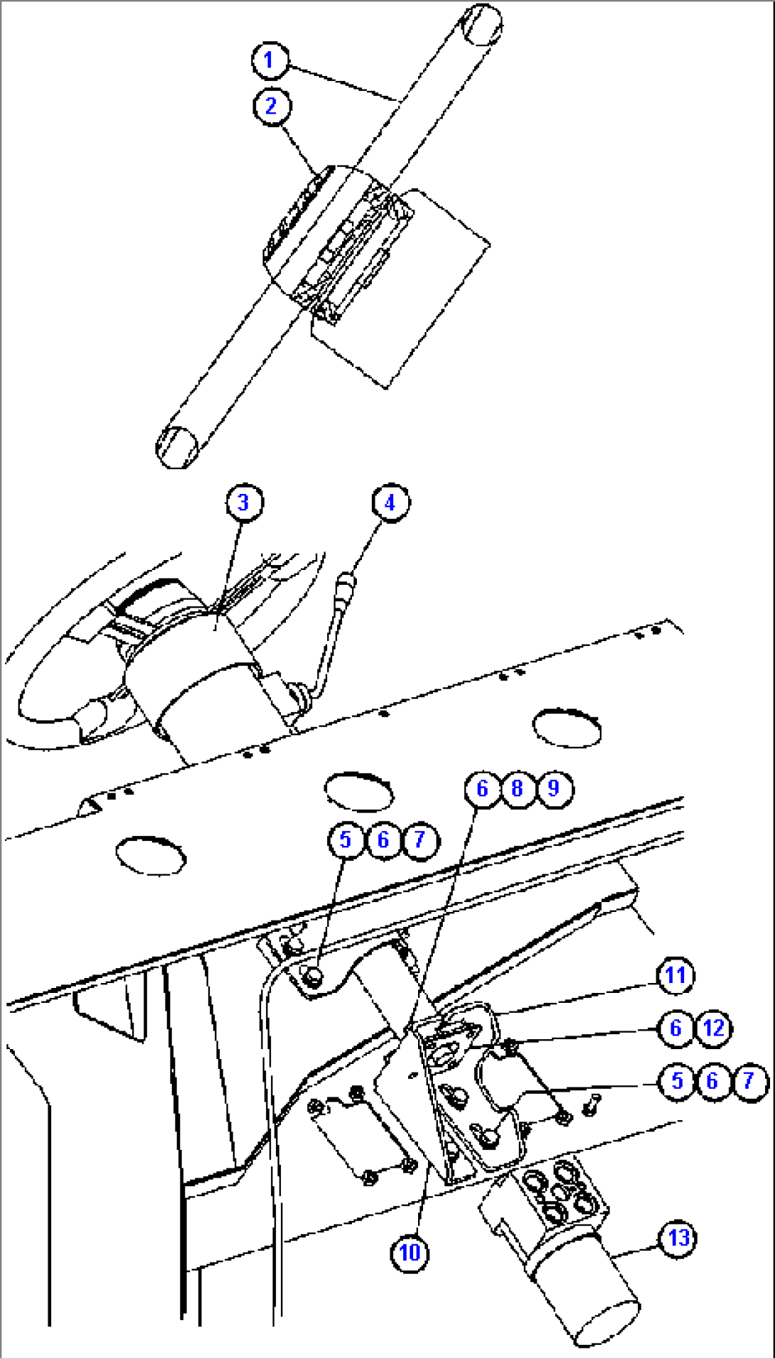 STEERING COLUMN & CONTROL VALVE INSTL