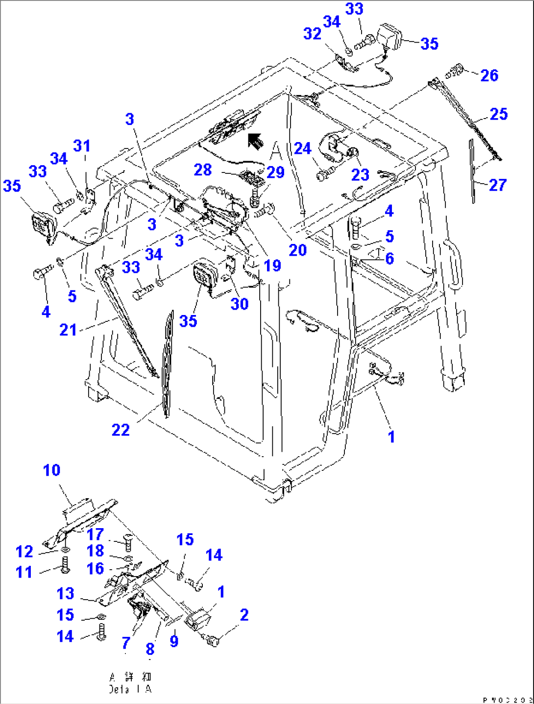 ROPS CAB (ELECTRICAL)(#50001-50152)