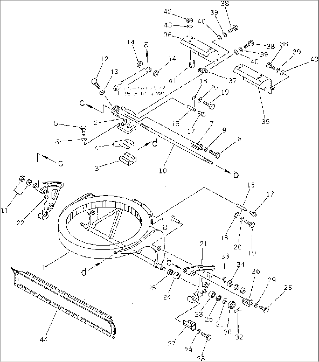 BLADE AND CIRCLE SUPPORT (FOR POWER TILT)