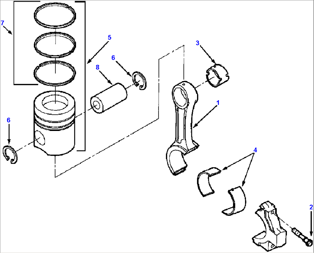 CONNECTING ROD AND PISTON