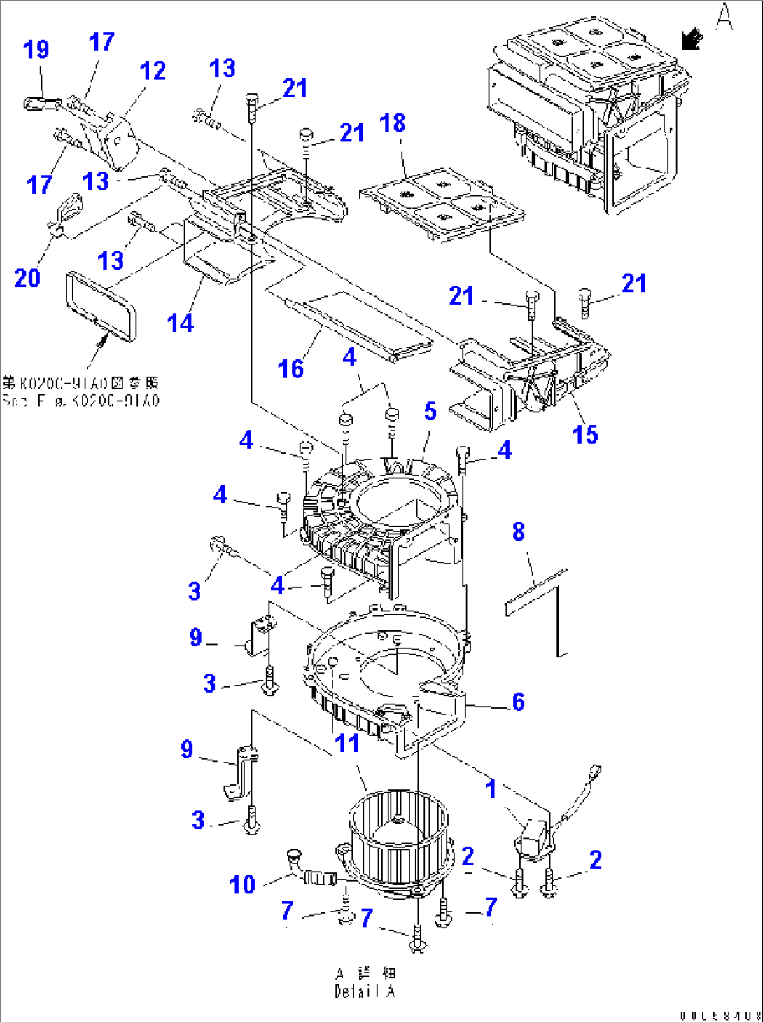 FLOOR (AIR CONDITIONER UNIT INNER PARTS) (2/2)(#2001-)