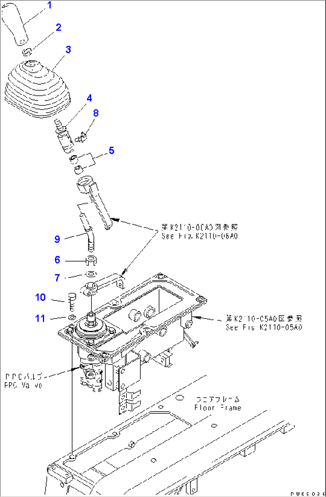 FLOOR FRAME (STEERING CONTROL MOUNT)