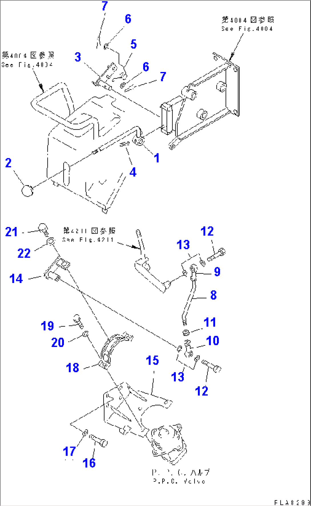 TRANSMISSION CONTROL LEVER (3/3) (FOR MONO LEVER STEERING) (WITH STEEL CAB)