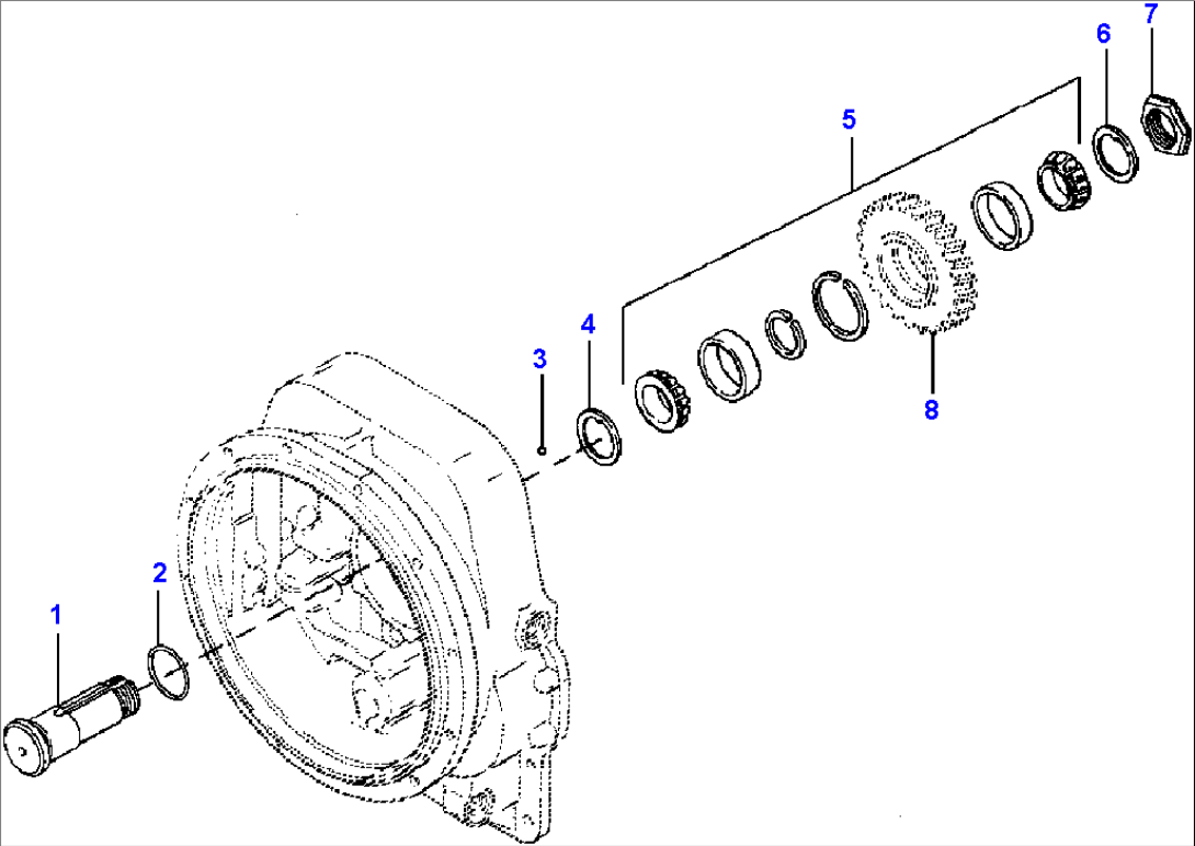 FIG. F0110-01A8D IDLER - REVERSE - S/N 12142 AND DOWN