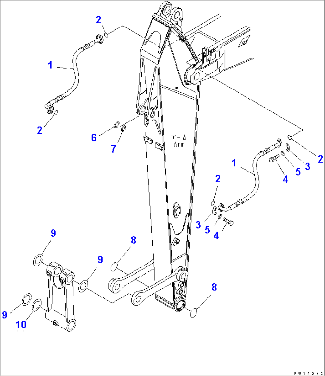 ARM (2.9M/2.4M) (BUCKET CYLINDER HOSE)(#20001-)