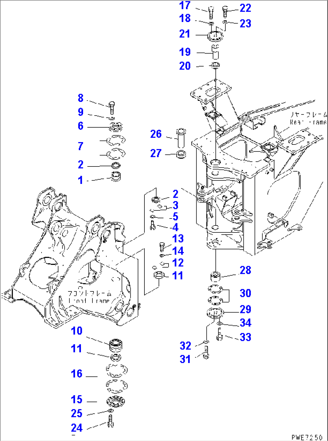 HINGE PIN (FOR FRONT AND REAR FRAME CONNECTING)