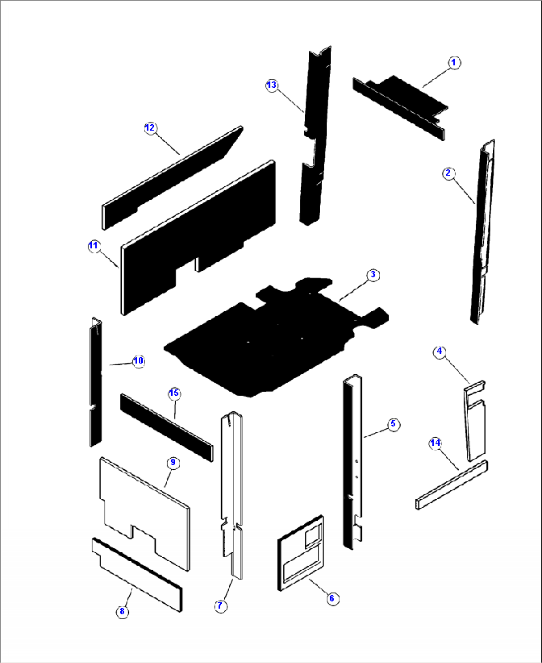 K0225-01A0 LOWER INTERIOR TRIM