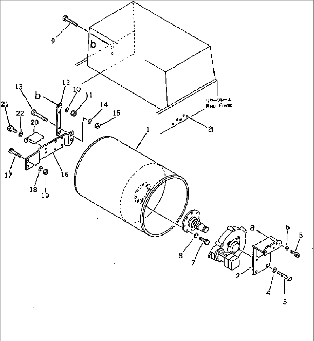 REAR ROLLER (1/4) (ROLLER AND FINAL DRIVE MOUNTING PARTS)