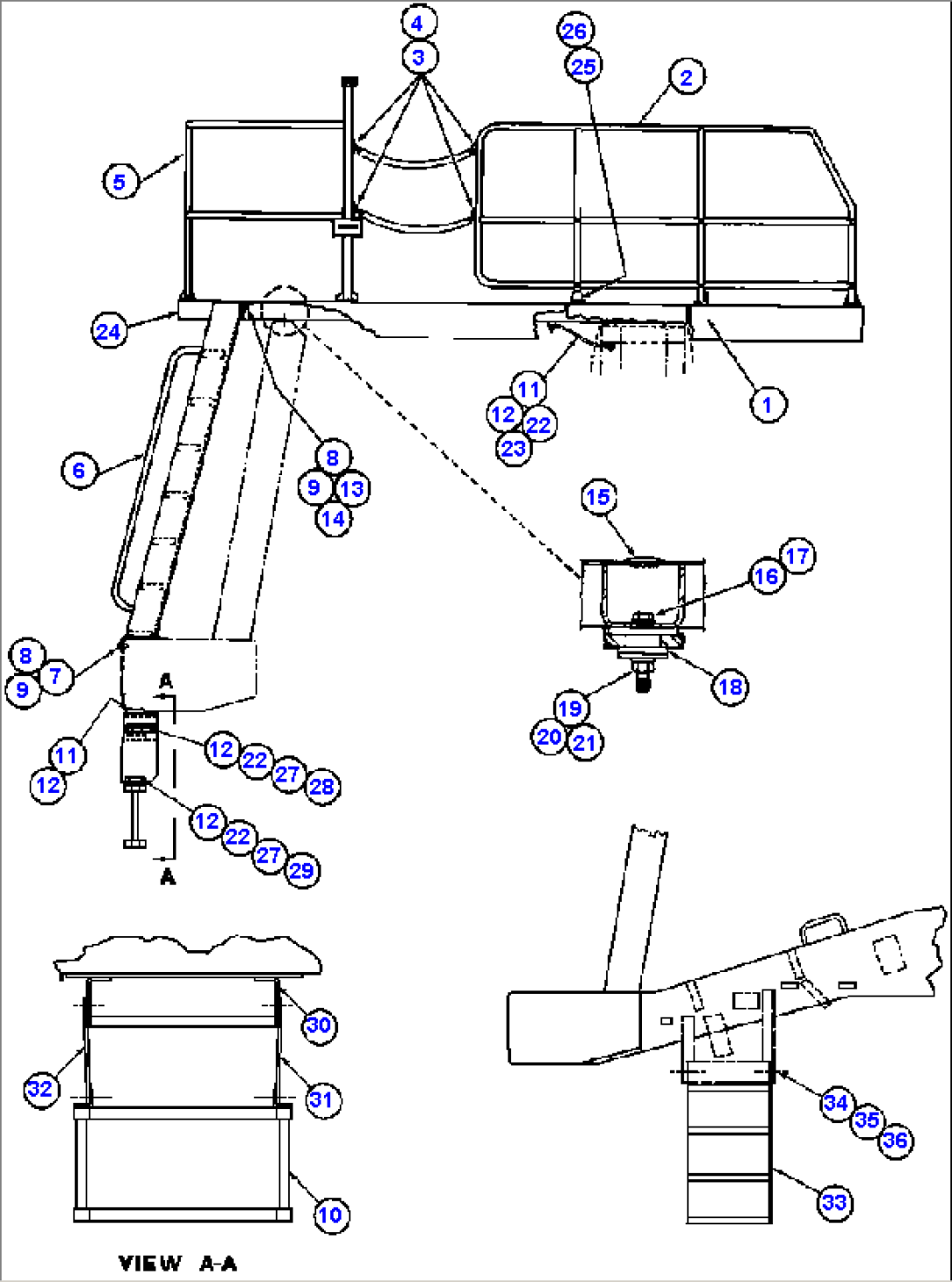 LEFT DECK, LADDER & STEP