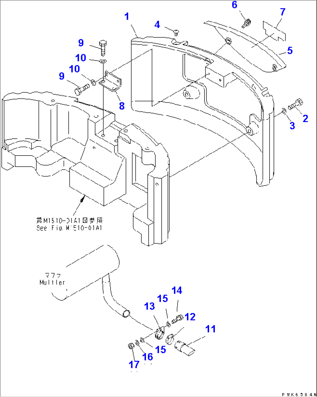 ADD COUNTER WEIGHT AND COVER (EXCEPT JAPAN)