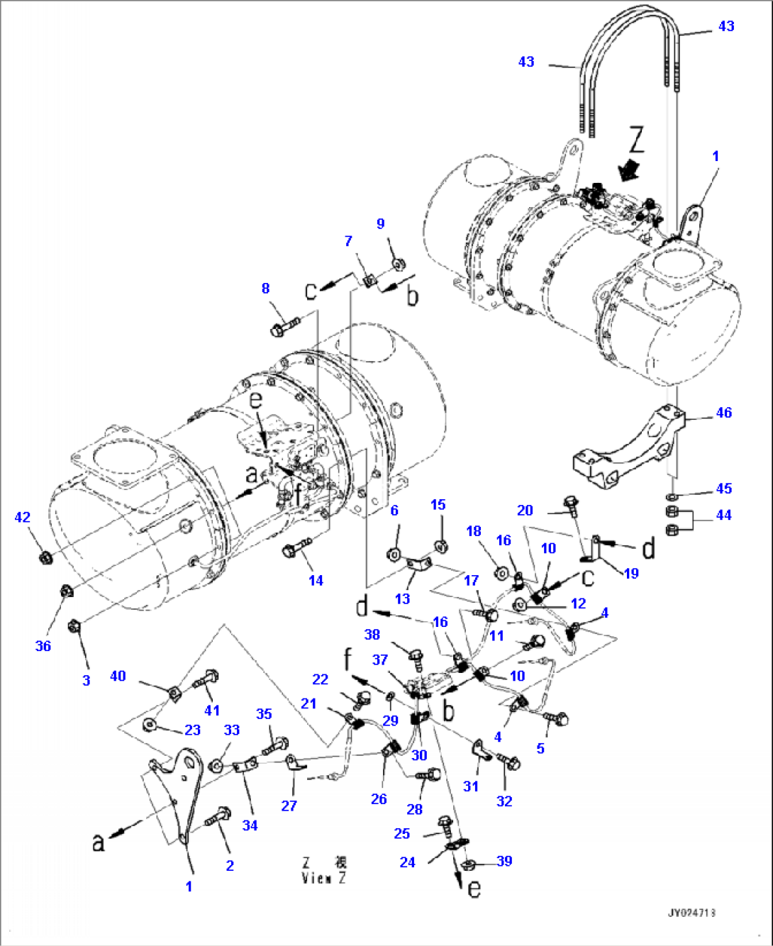 B9999-505002 KOMATSU DIESEL PARTICULATE FILTER (KDPF) MOUNTING