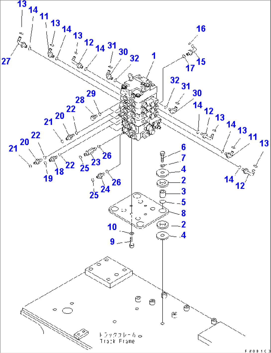 MAIN VALVE (MOUNT AND ELBOW) (FOR REAR ATTACHMENT)