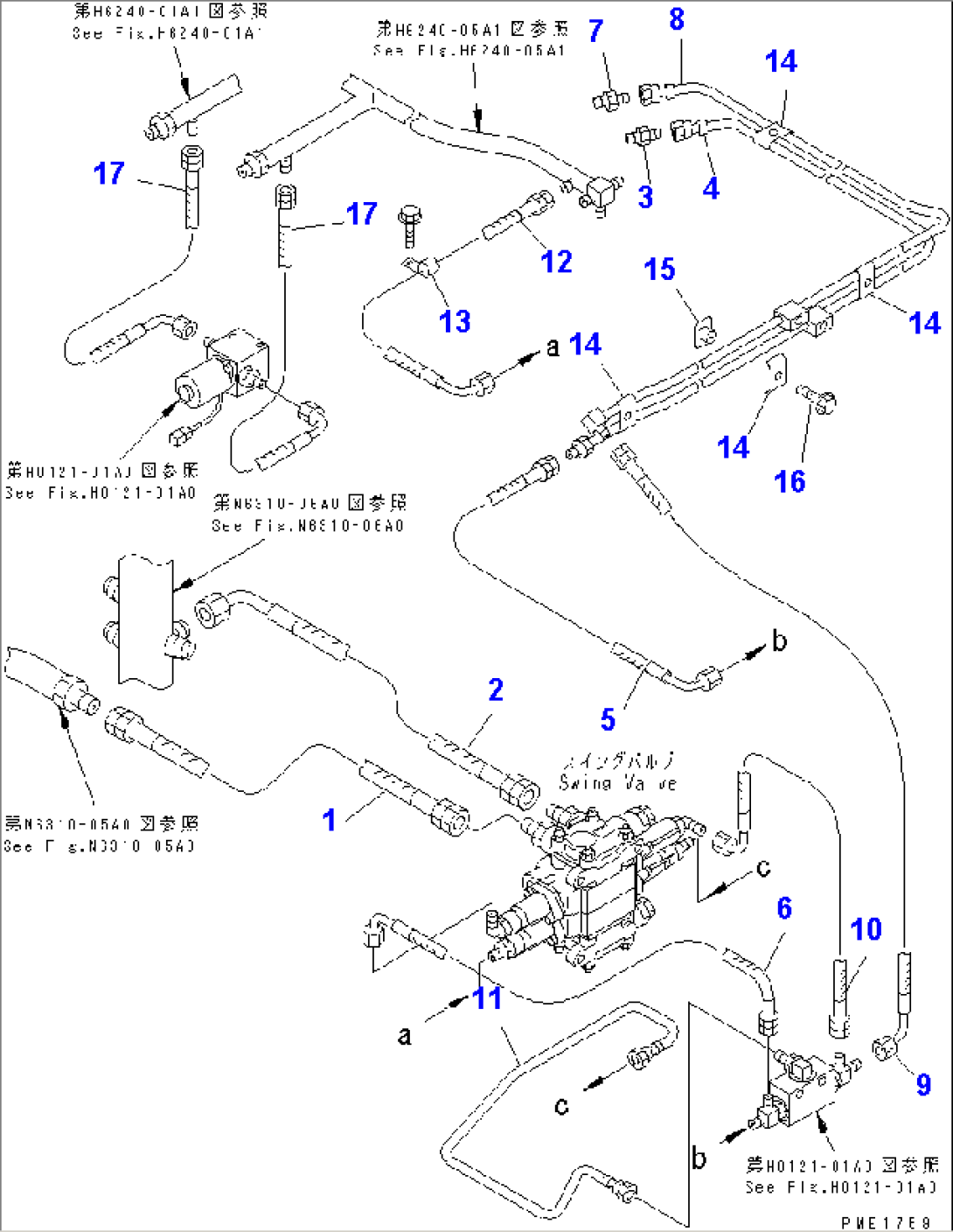 SWING VALVE HYDRAULIC LINE(#53001-53199)