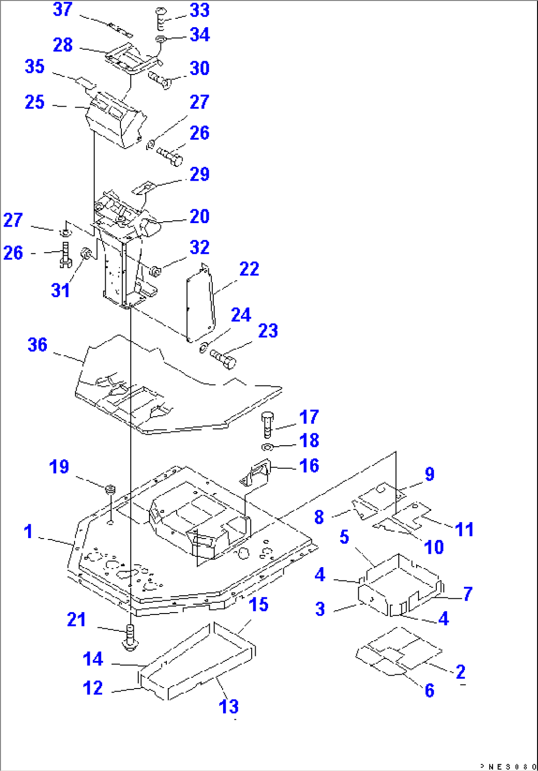 FLOOR FRAME AND DASHBOARD (FOR JOY STICK STEERING)(#10865-)