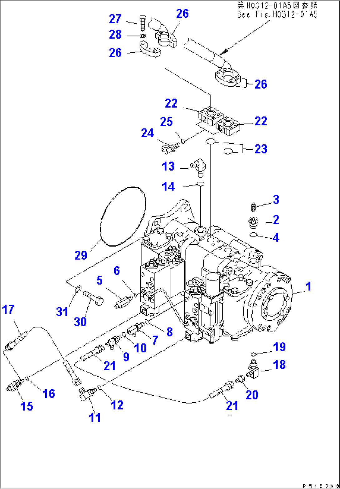 NO.1 PUMP (JOINT PARTS)(#11001-)