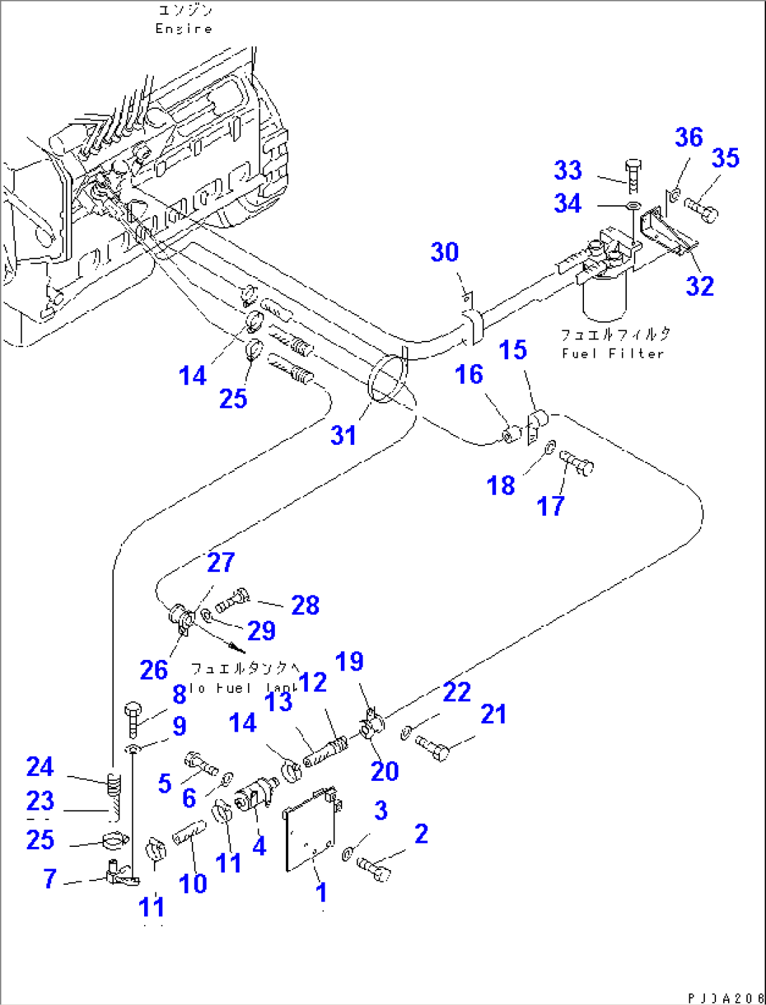 FUEL LINE (1/2)(#1801-)