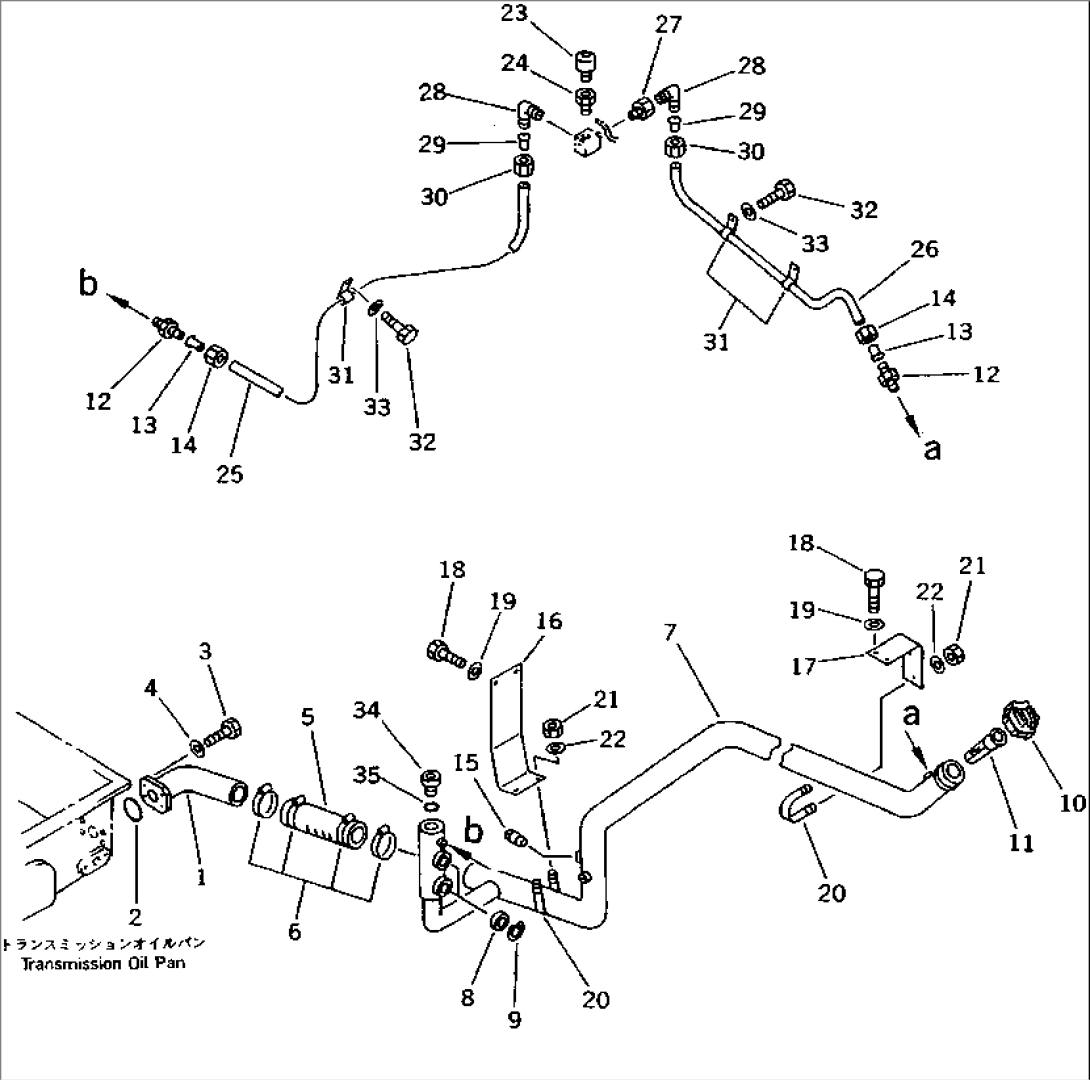 TRANSMISSION PIPING (3/3) (TRANSMISSION OIL FILLER)(#1001-1001)