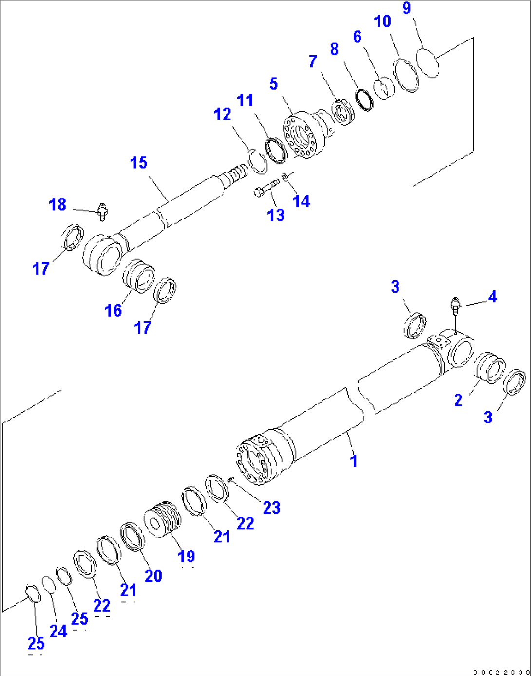 BOOM ADJUST CYLINDER (FOR 2-PIECE BOOM)