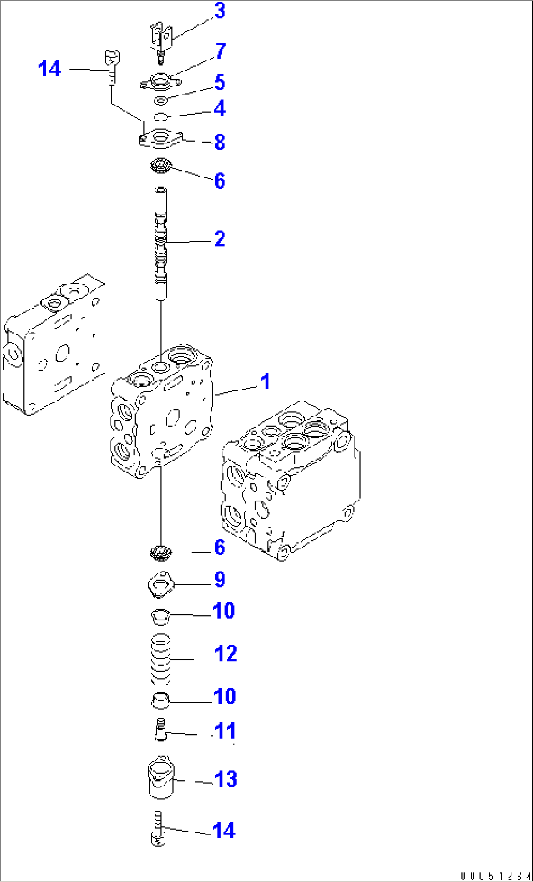 MAIN VALVE (2-VALVE) (5/7) (FOR TRIMMING DOZER)