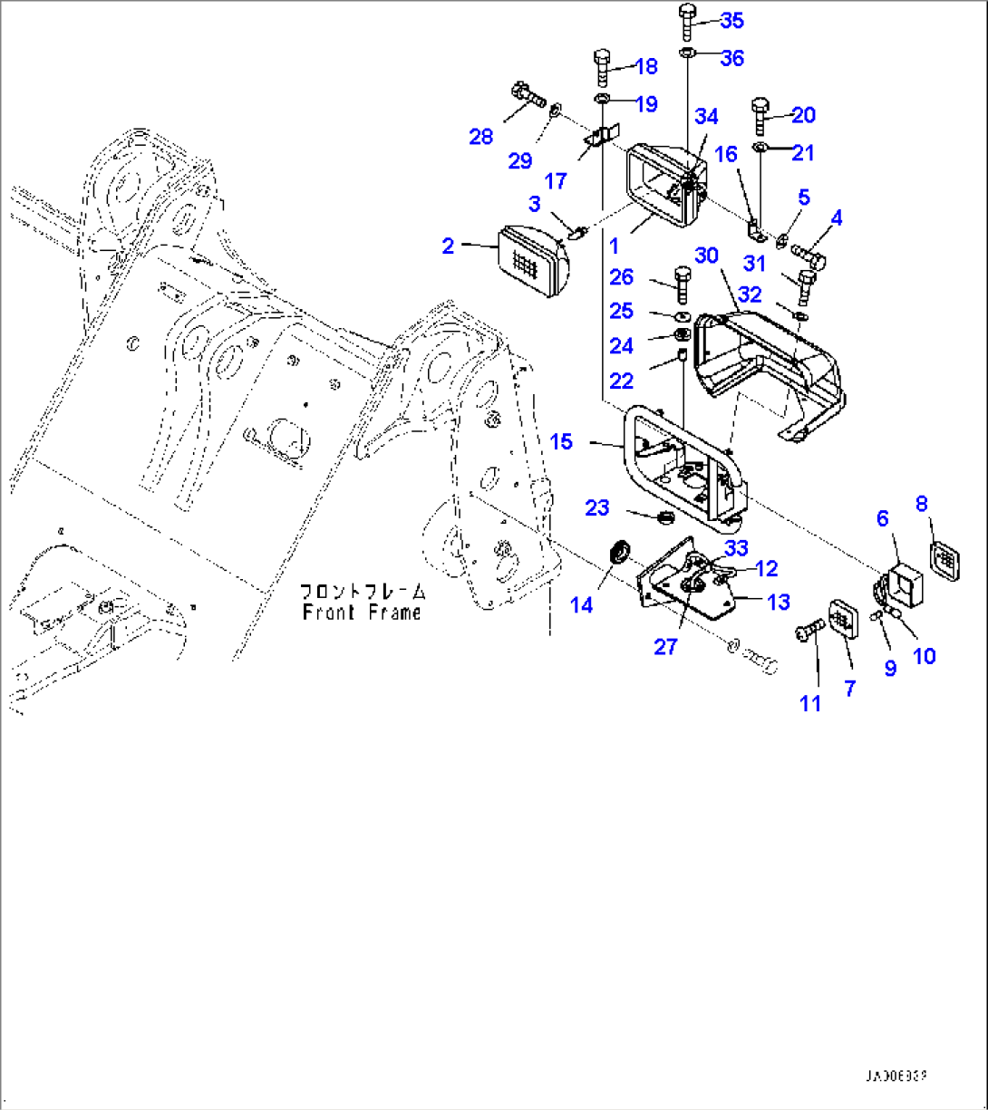 Front Lamp, L.H. (#70900-)