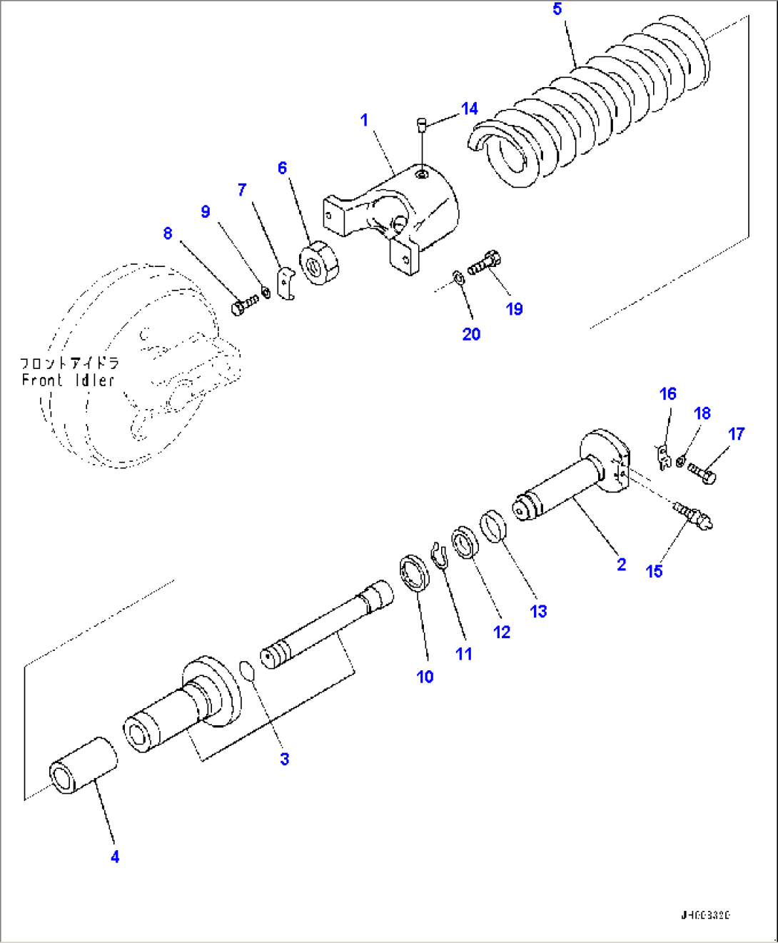 Front Idler and Idler Cushion, Cushion (#80001-)