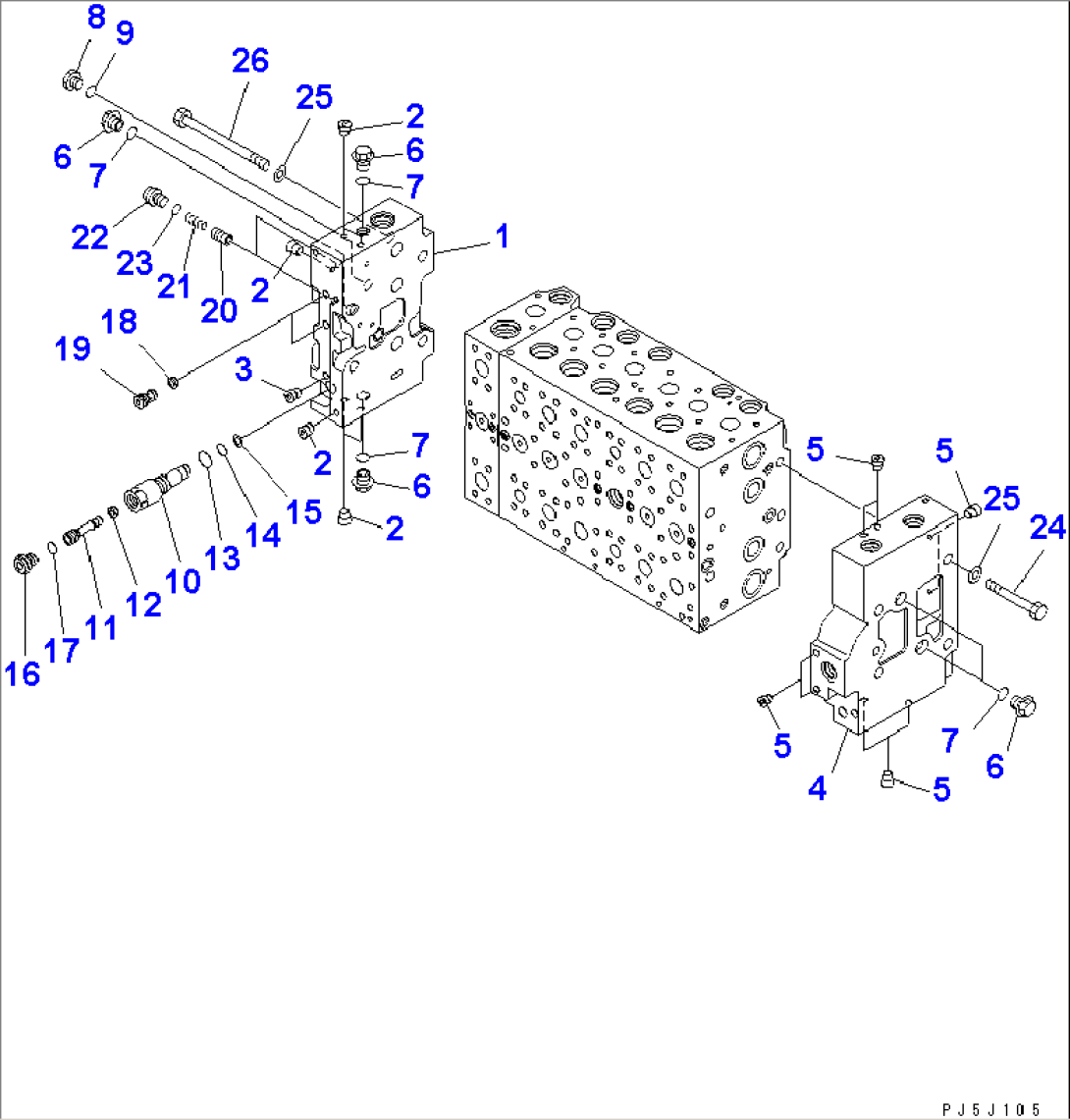 MAIN VALVE (7-SPOOL) (7/19)