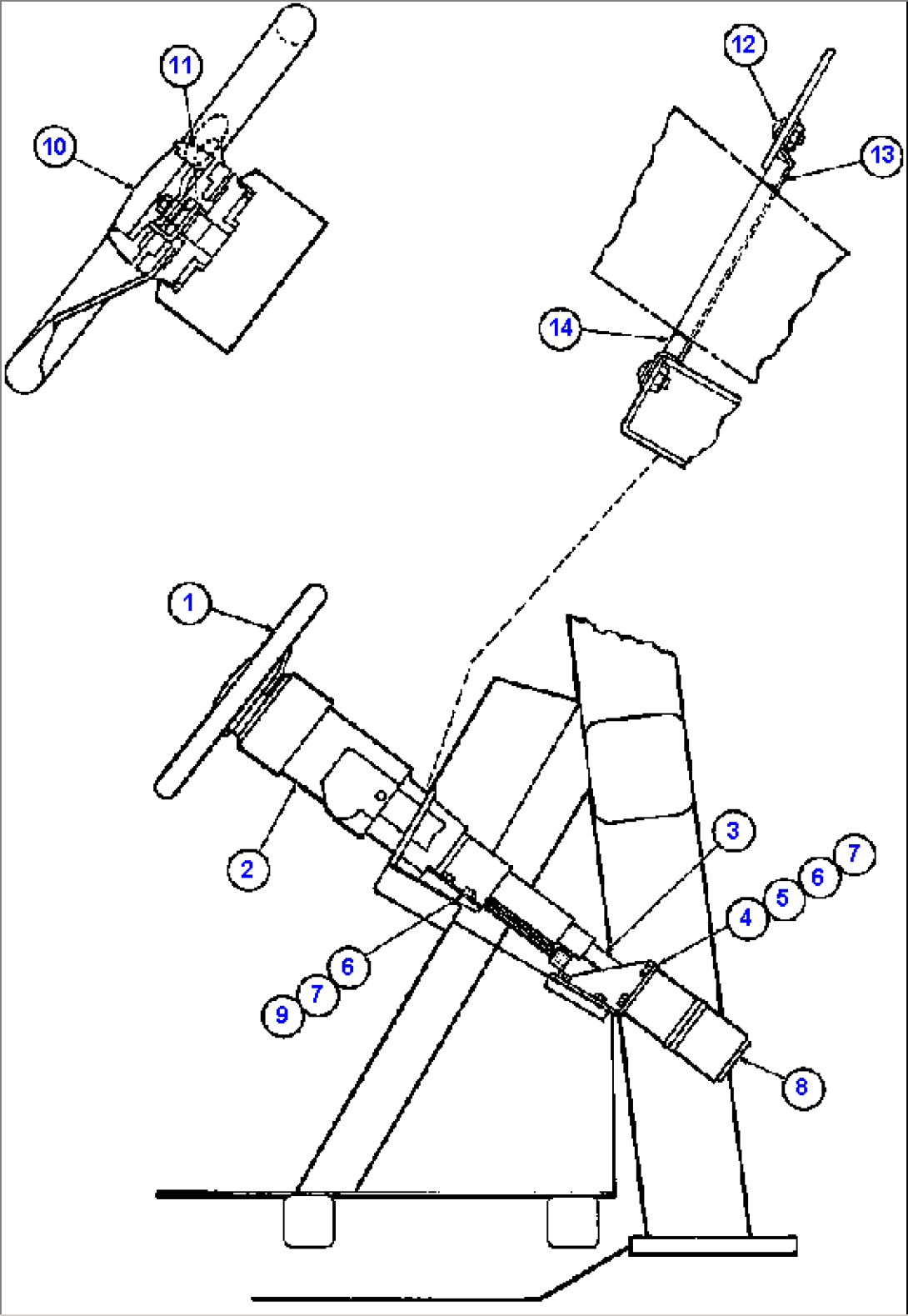 STEERING COLUMN & CONTROL VALVE INSTL