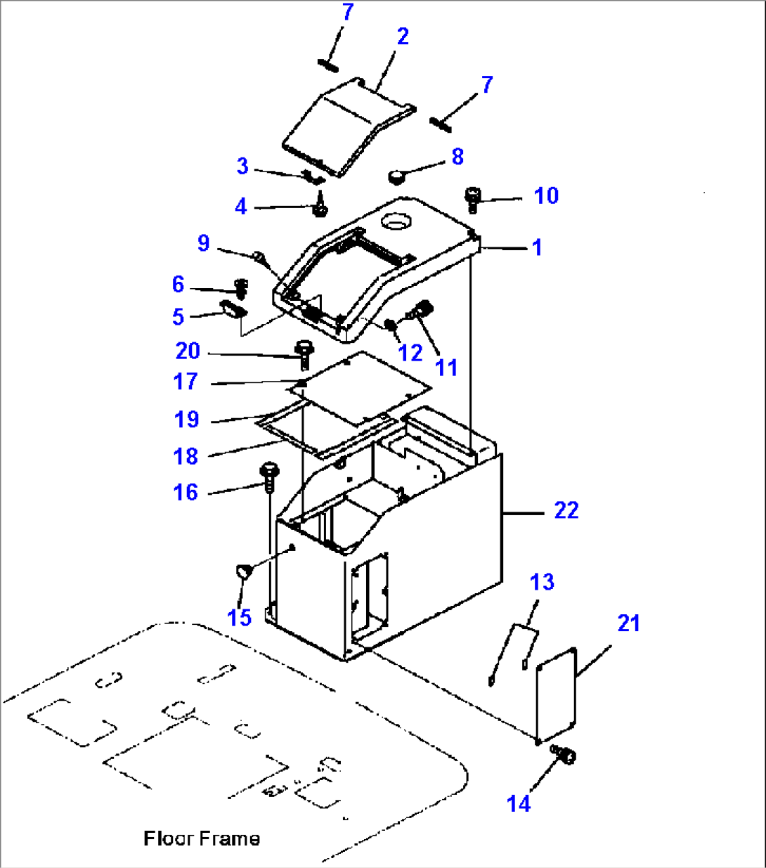 K0715-02A0 AIR CONDITIONER AND HEATER L.H. CONSOLE BOX - STANDARD