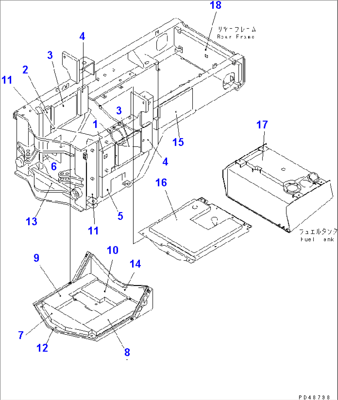 NOISE ABATEMENT PARTS (2/2) (FOR REAR FRAME) (SUPER SILENT SPEC.)(#60001-)