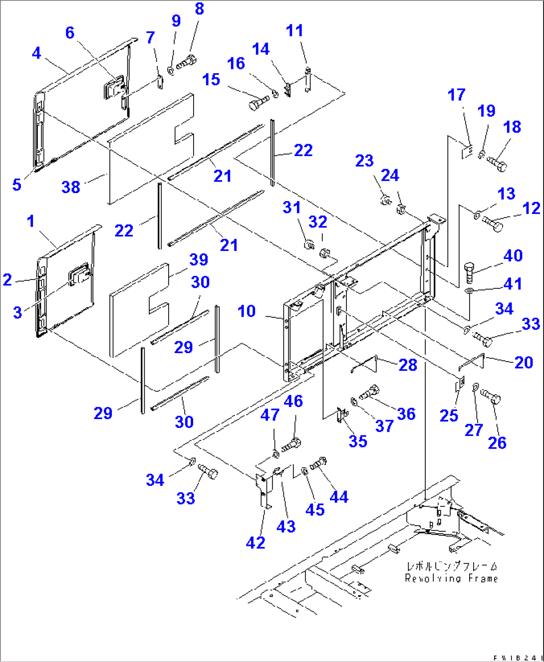 RIGHT SIDE DOOR (MACHINE CAB)(#32488-)