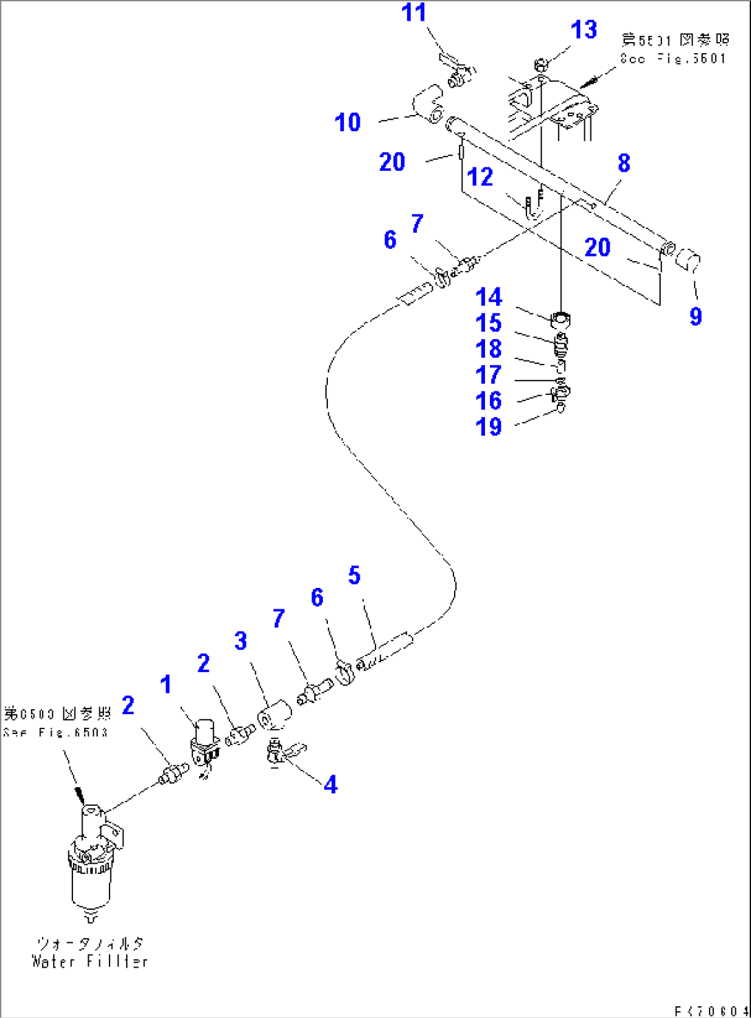WATER PIPING (4/5) (REAR NOZZLE LINE)