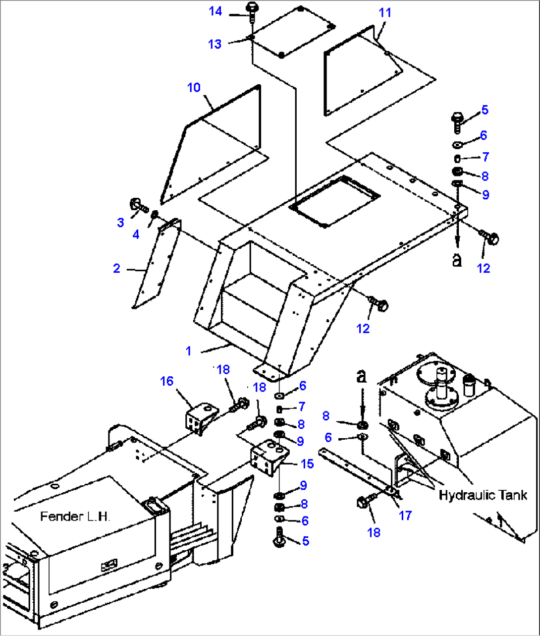 FIG. M3250-01A0 FENDER - L.H. UPPER