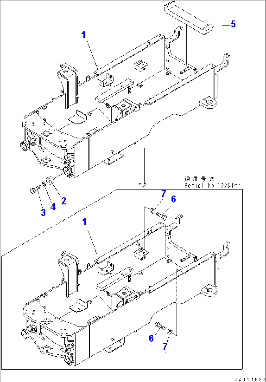 REAR FRAME (FOR MULTI COUPLER) (LIVESTOCK RAISING SPEC.)(#11200-)