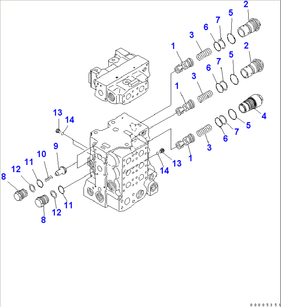 CONTROL VALVE (4-SPOOL) (3/8)