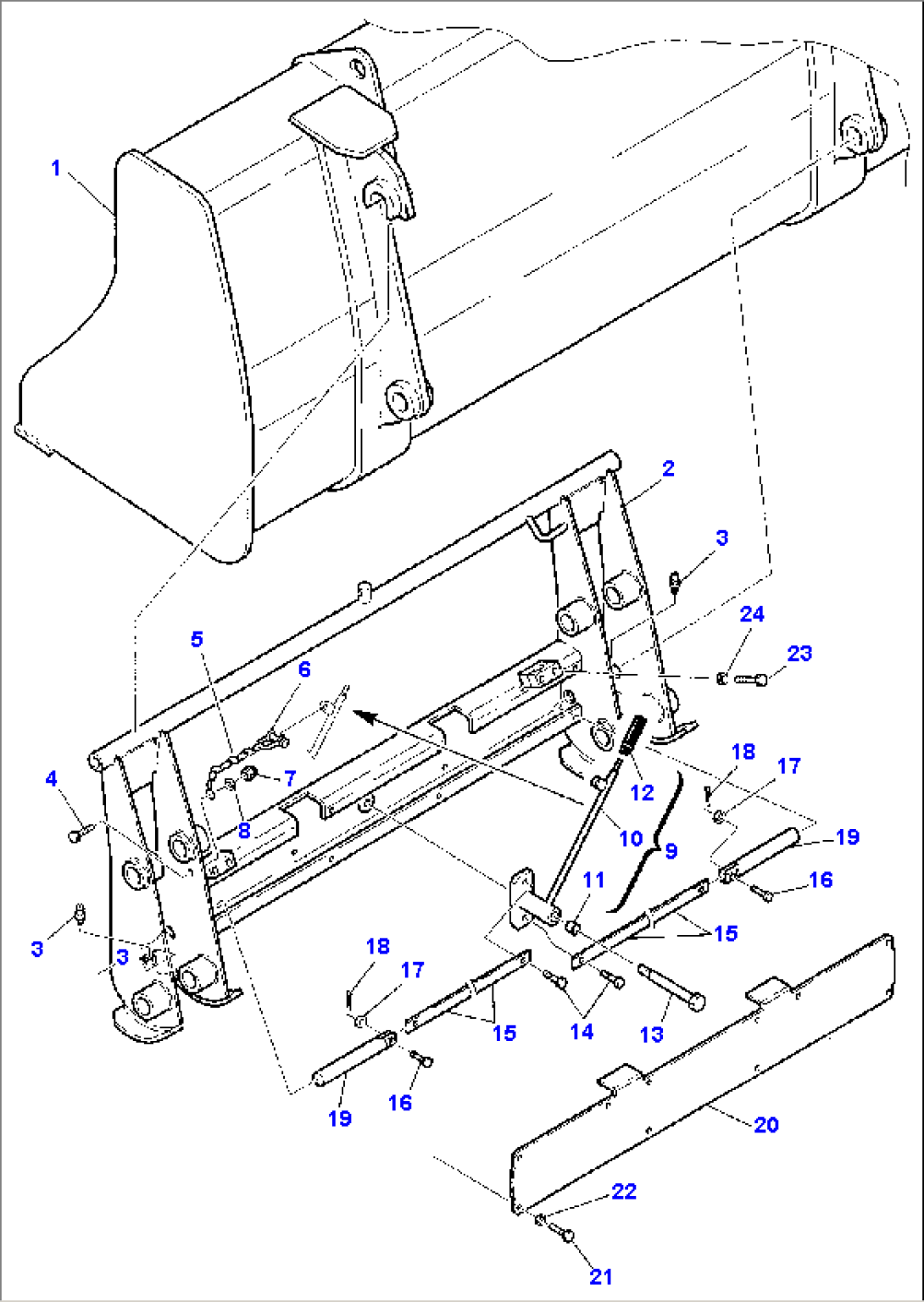 QUICK MECHANICAL COUPLING FOR BUCKET (OPTIONAL)