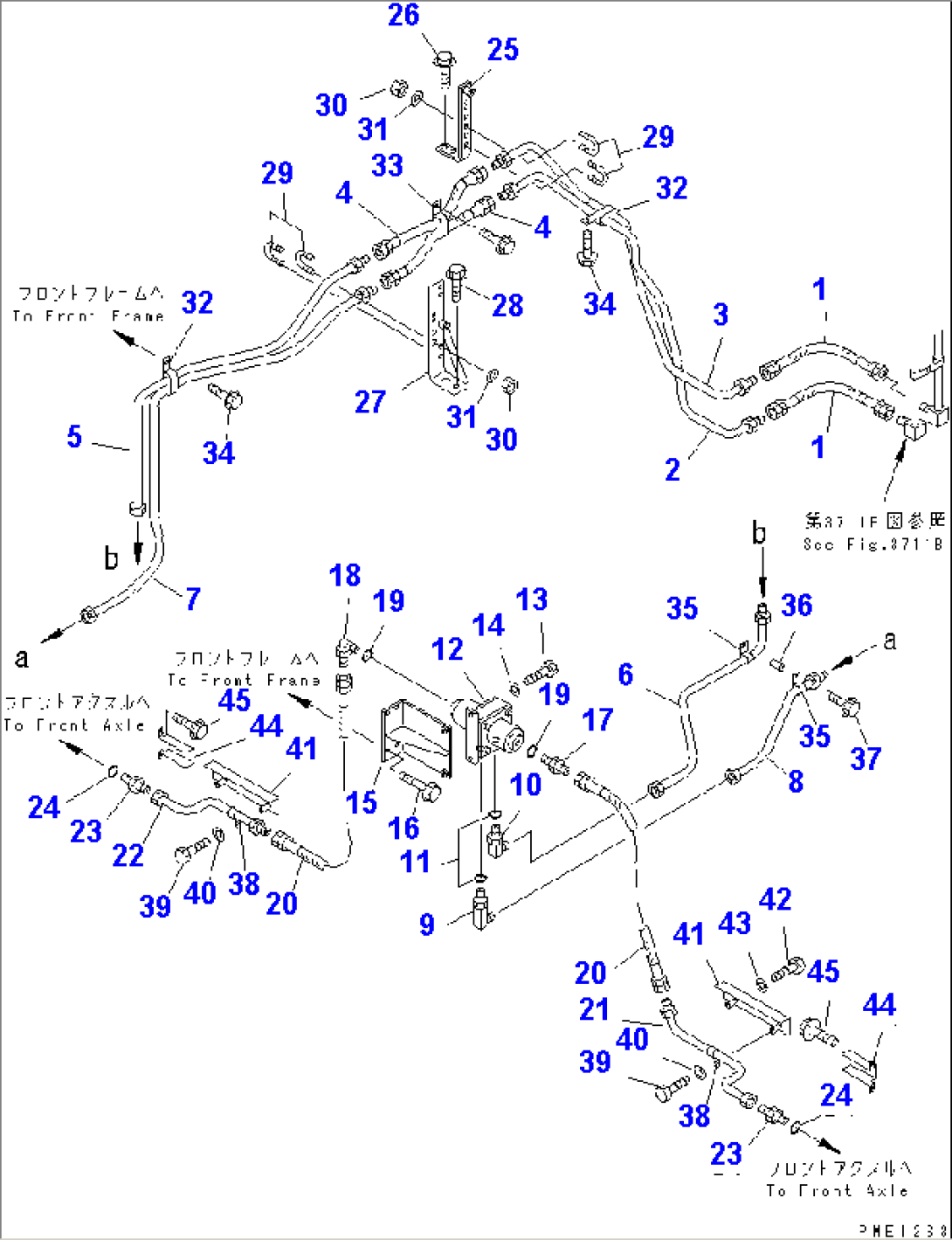 BRAKE OIL PIPING (FRONT BRAKE)(#10660-)