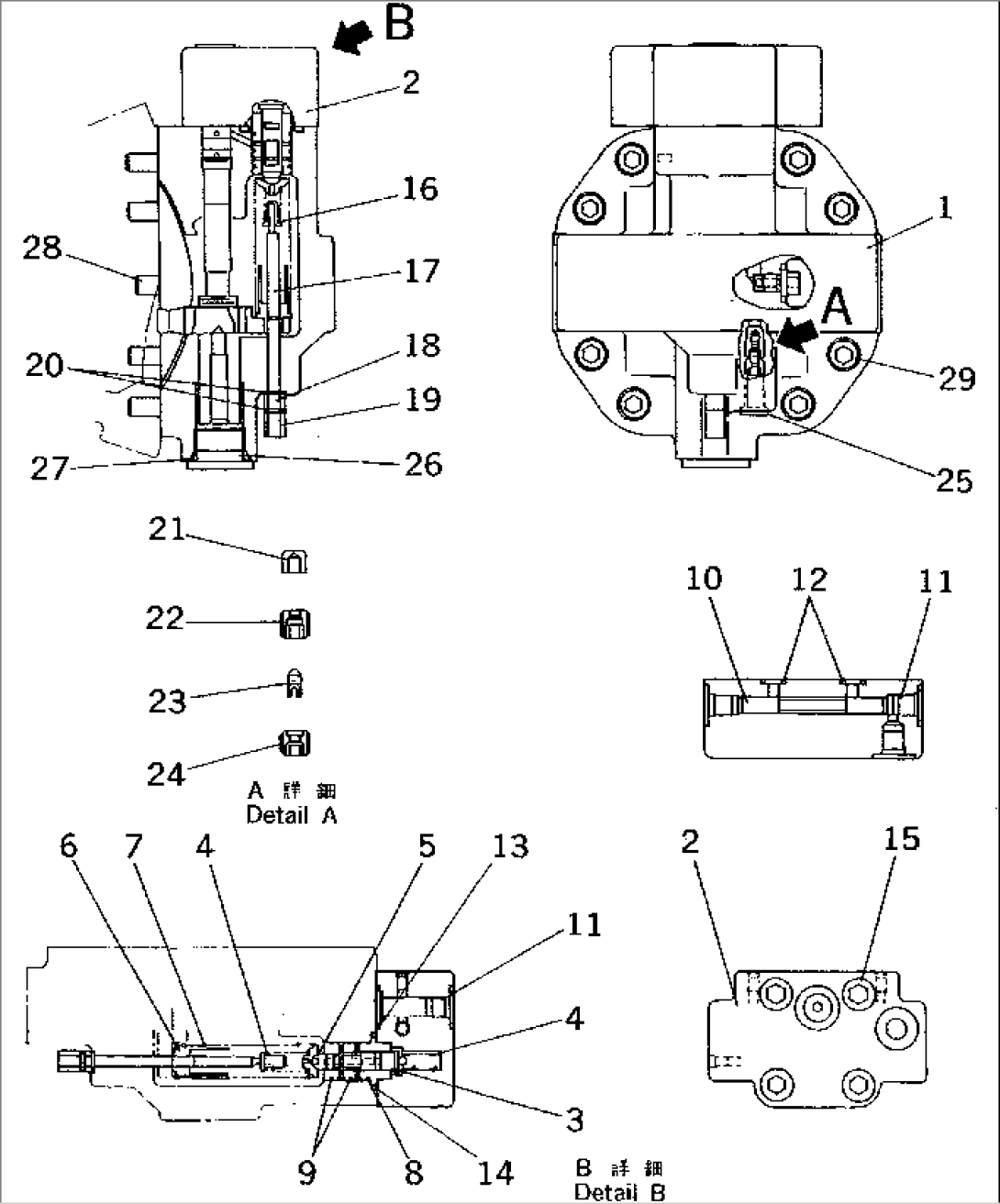TRAVEL MOTOR (INNER PARTS) (CONTROL GROUP)(#20642-22999)