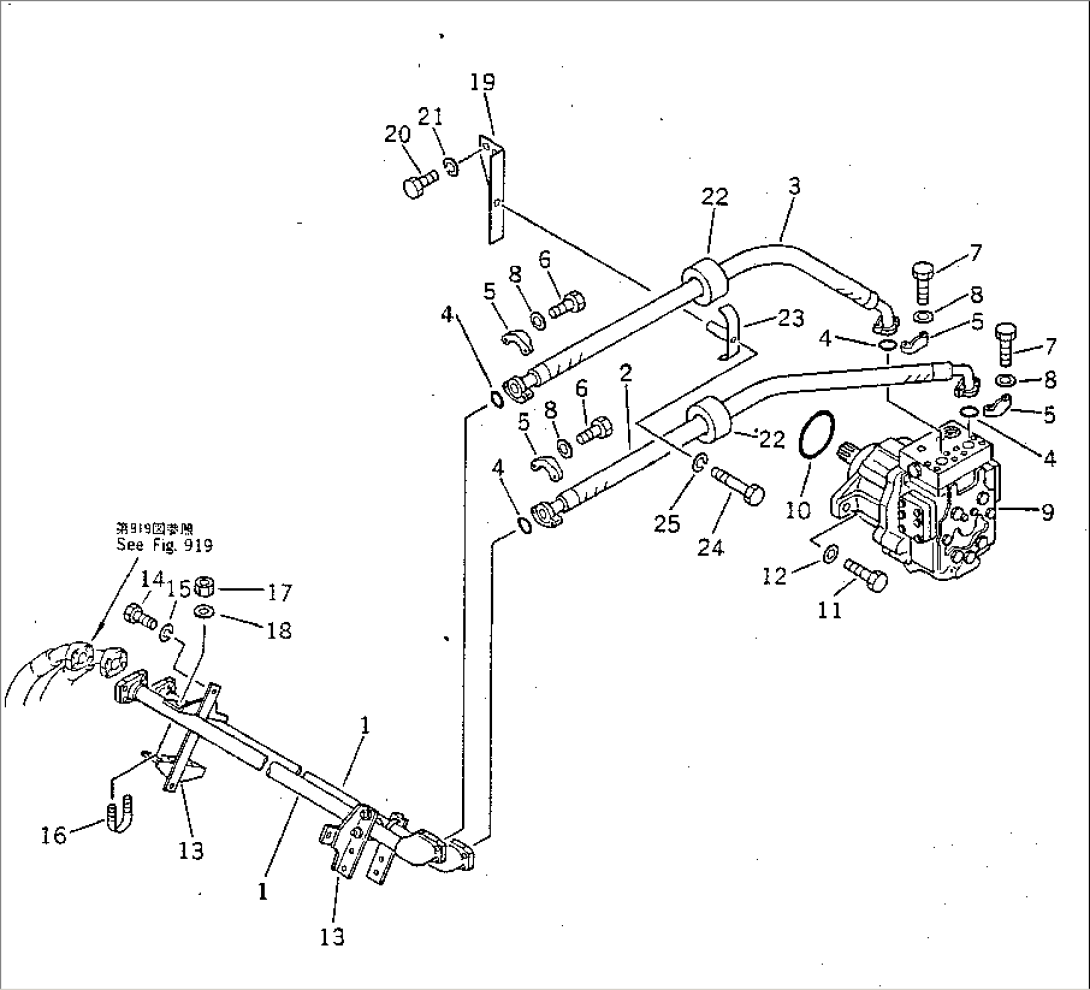 HYDRAULIC PIPING (WINCH MOTOR LINE) (2/4) (EXCEPT JAPAN)