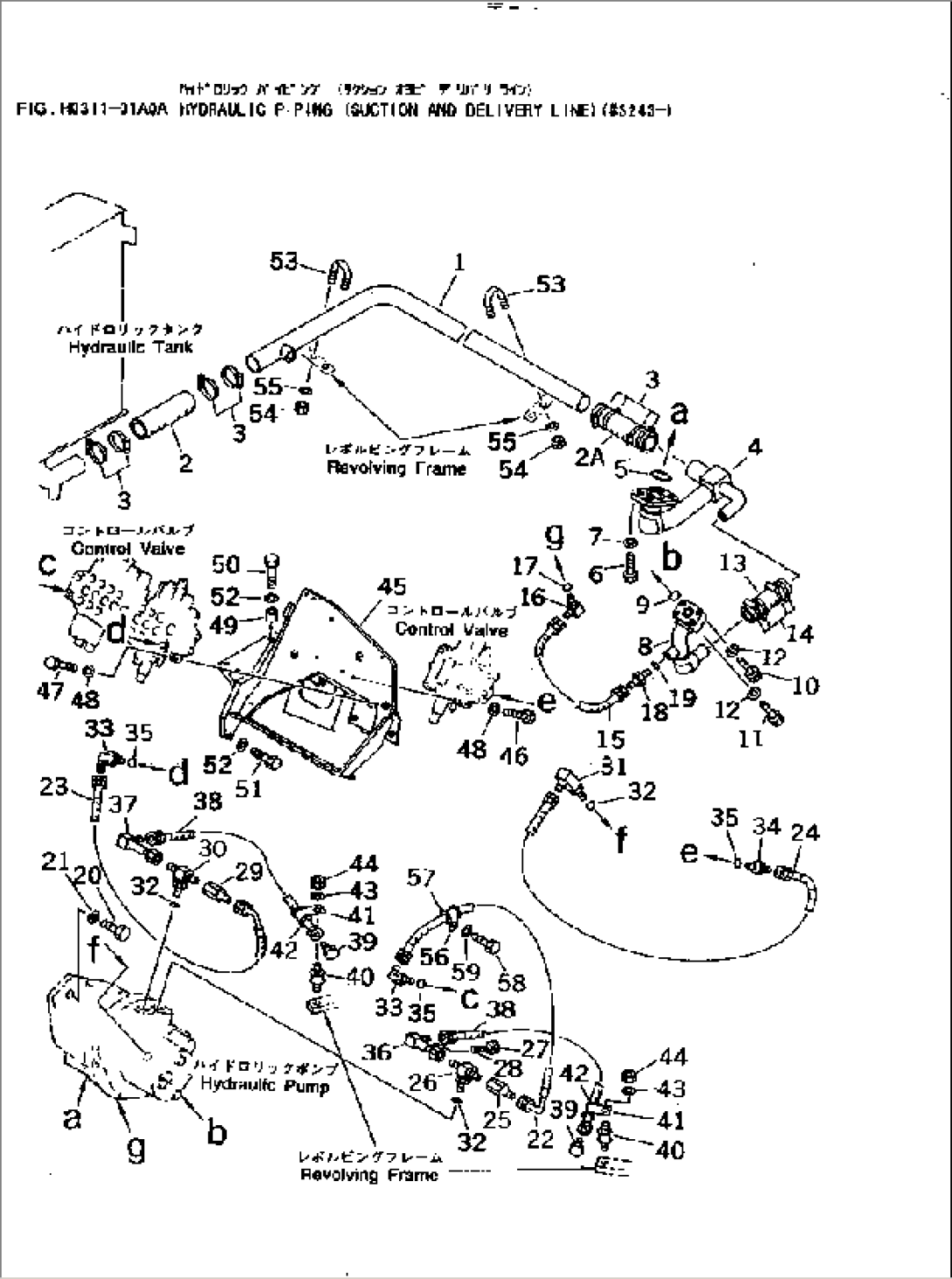 HYDRAULIC PIPING (SUCTION AND DELIVERY LINE)(#3243-)