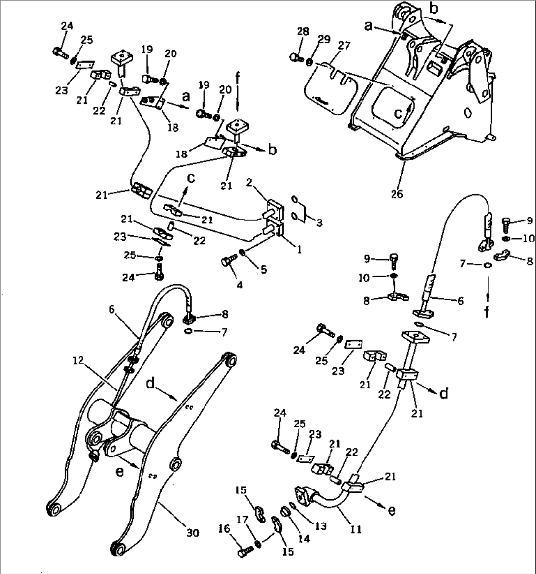 HYDRAULIC PIPING (FOR FRONT ATTACHMENT) (2/2)
