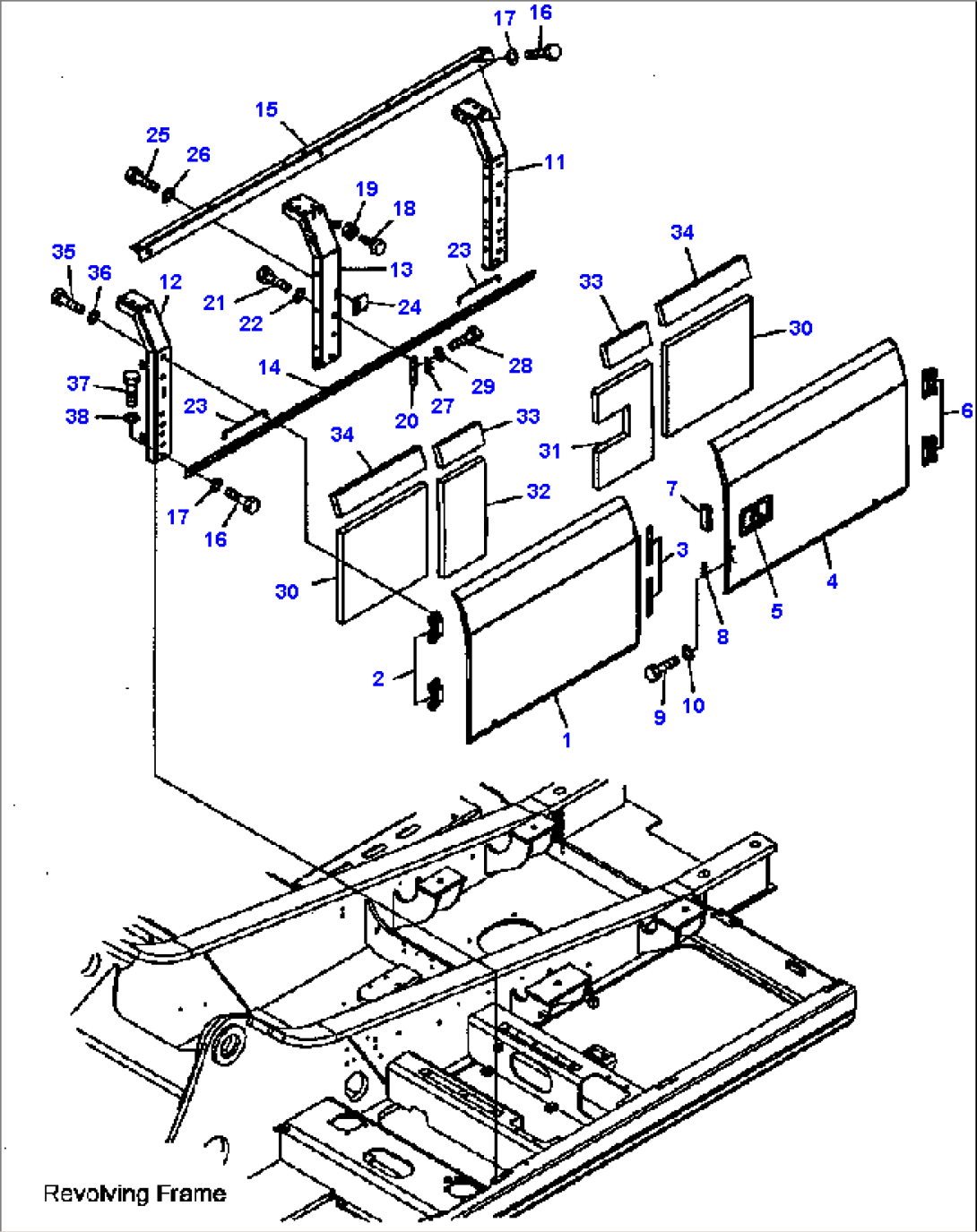 M1130-01A1 LEFT SIDE DOOR MACHINE CAB S/N A85015-