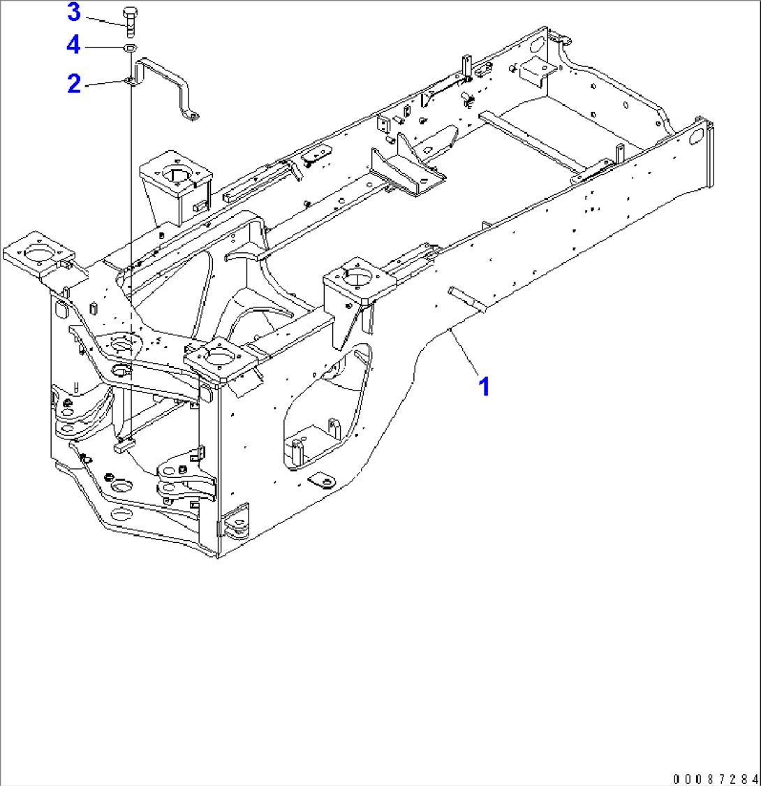 REAR FRAME (FOR BATTERY DISCONNECT SWITCH)(#65001-)