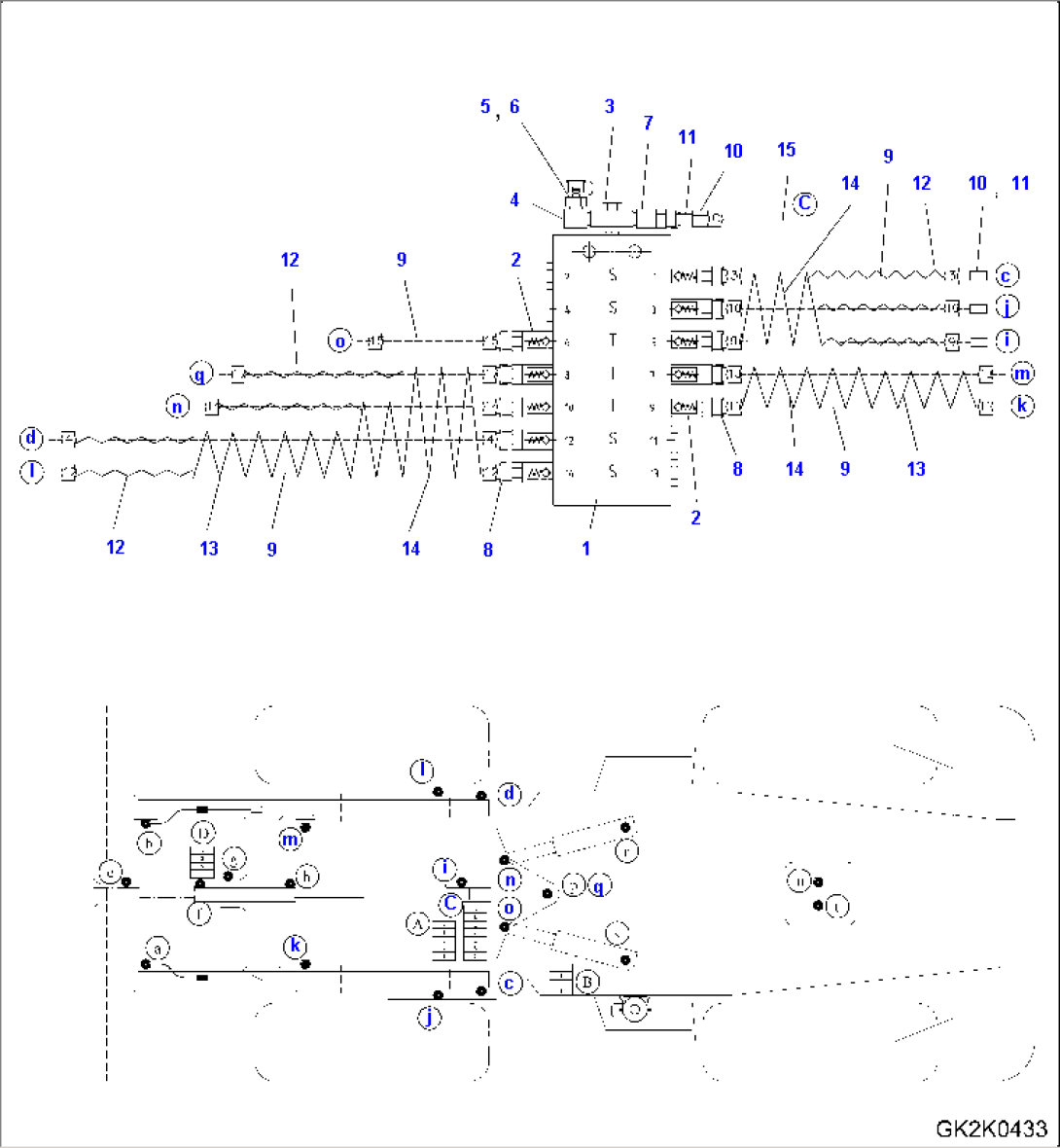 CENTRAL LUBRICATION SYSTEM (FEEDER FRONT FRAME) (2/2)