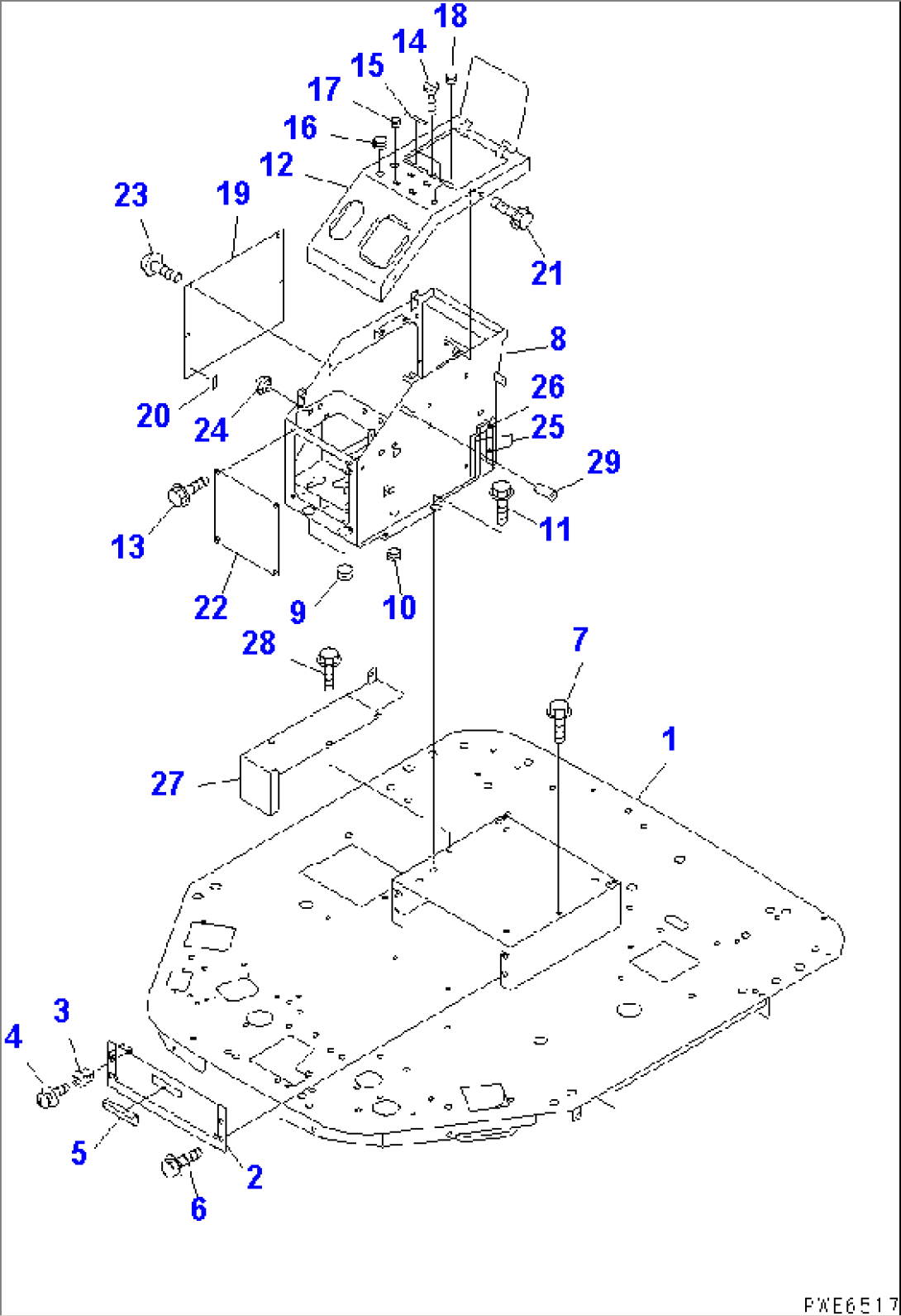 FLOOR (CONSOLE BOX¤ R.H.) (WITH 2-PERSONS CAB AND TACHOGAPH)