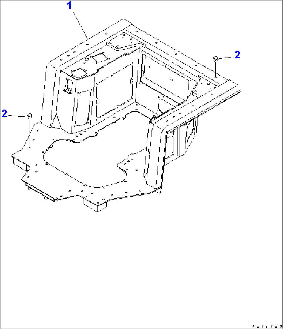 FLOOR FRAME (WITH ADDITIONAL HEATER)(#35001-)
