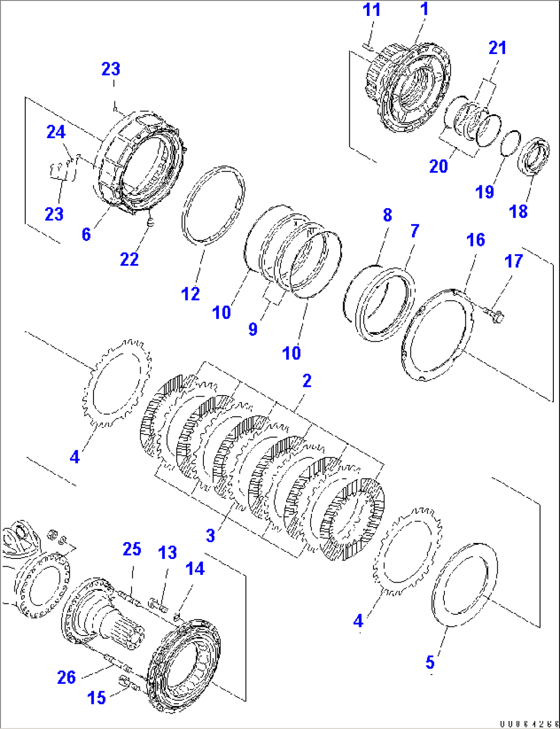 FRONT FINAL BRAKE (L.H.) (HUB)(#7001-)